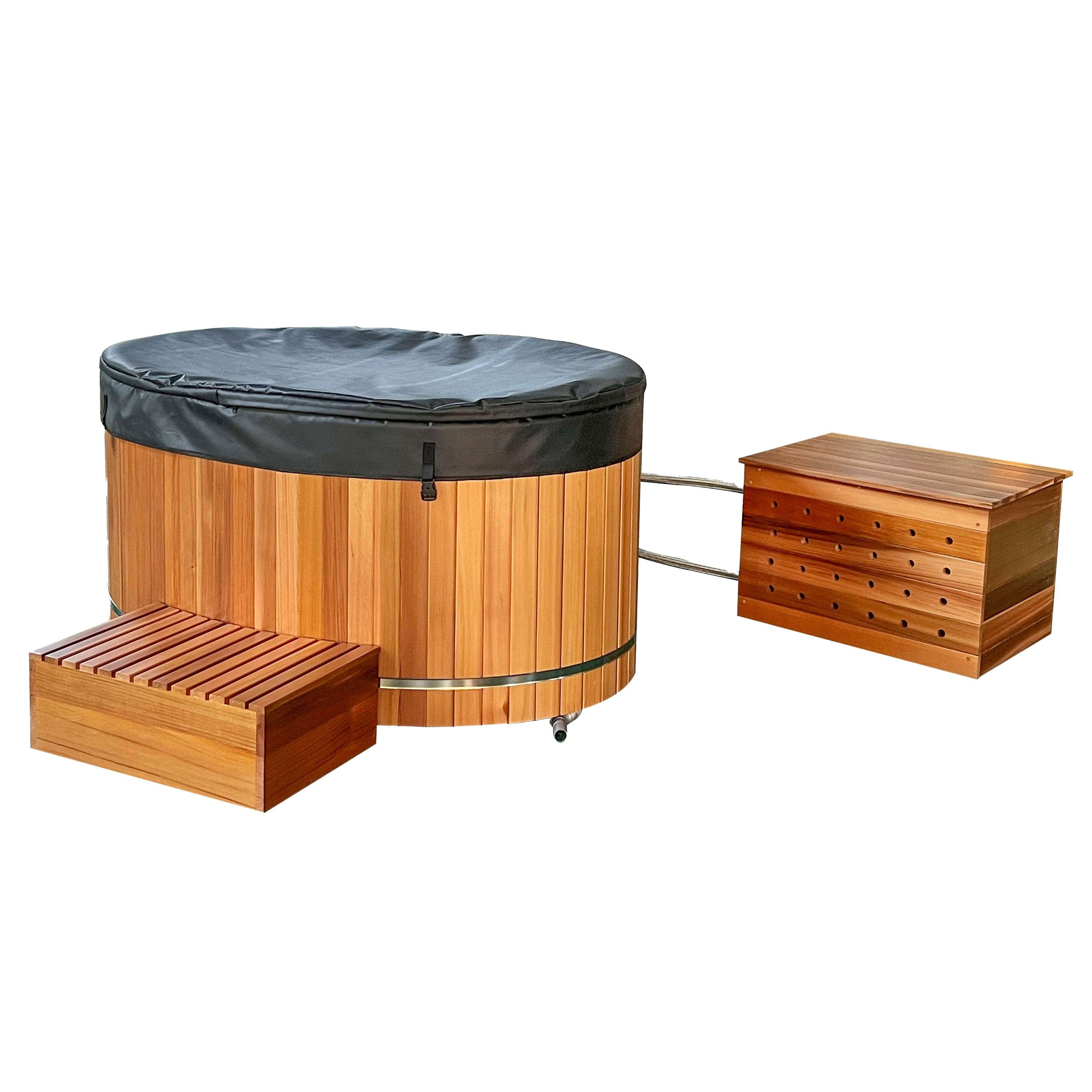 Durasage Cold Plunge Ice Bathtub, Stainless Steel Liner, Ozone Sanitation, Filtration System, 32-104 Degrees, 1300W Chiller and Heater