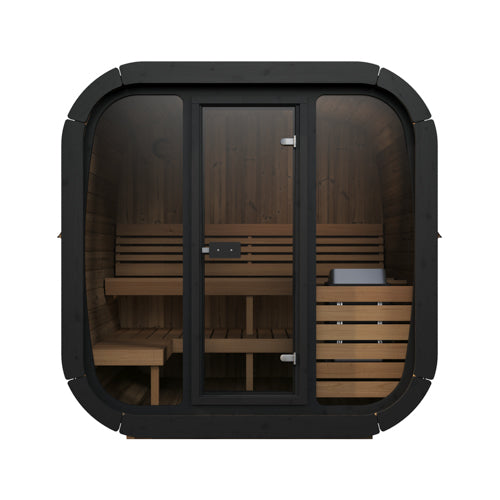 SaunaLife 4-Person Cube-Series Outdoor Home Sauna Kit CL5G