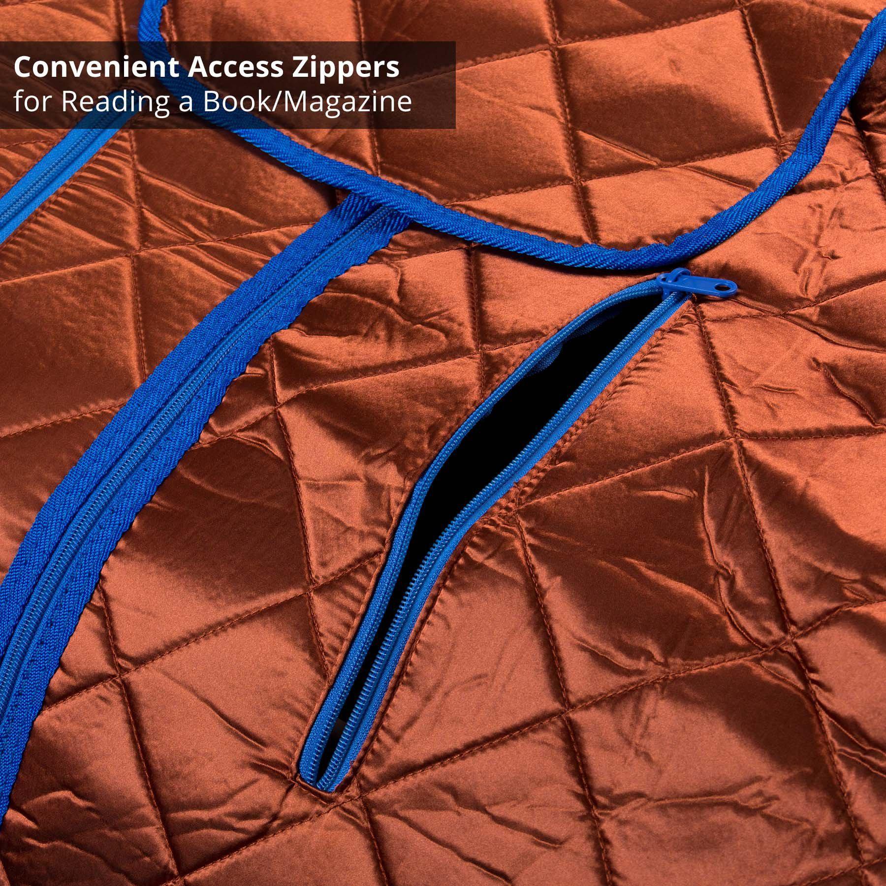 Large Portable Low EMF Negative Ion Indoor Sauna with Chair and Heated Footpad Included - Copper