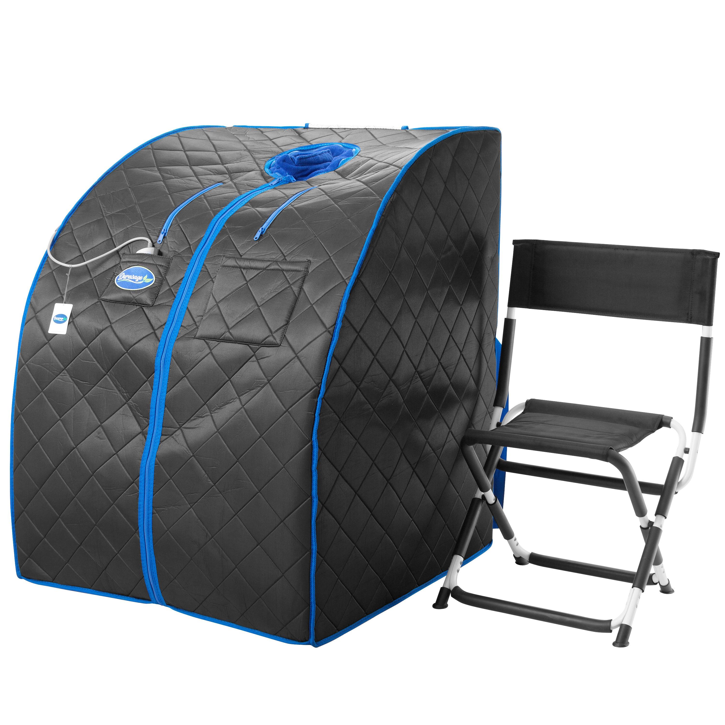 Large Portable Low EMF Negative Ion Indoor Sauna with Chair and Heated Footpad Included
