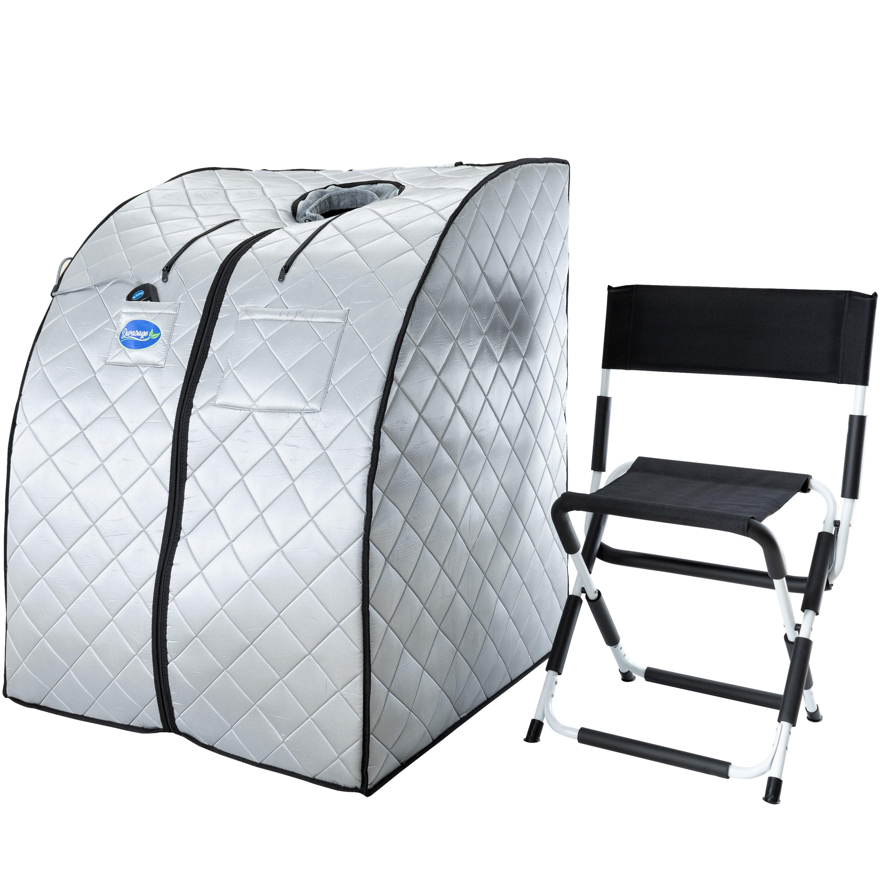 Large Portable Low EMF Negative Ion Indoor Sauna with Chair and Heated Footpad Included