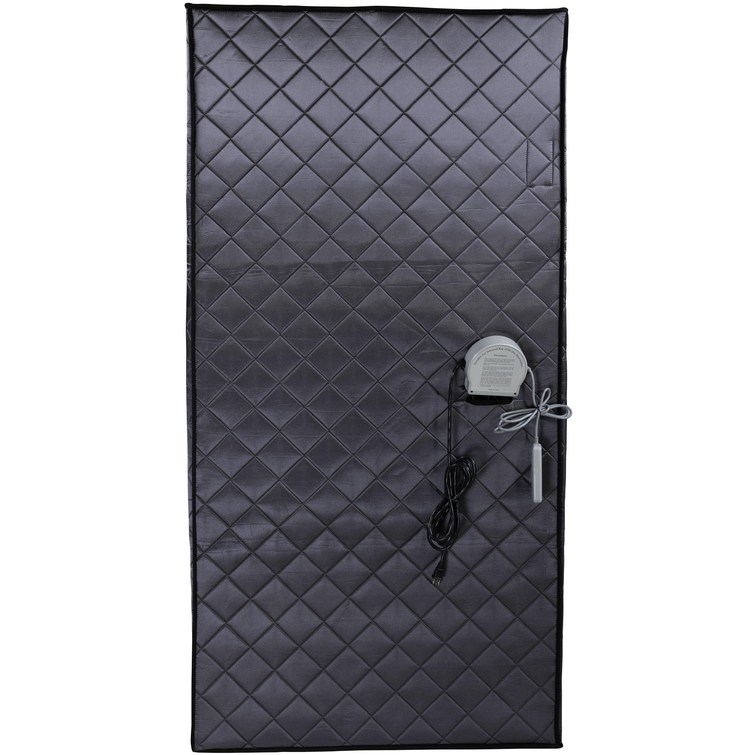 Durasage Portable Full Size Infrared Sauna for at Home | Ultra Low EMF Infrared Panels | LED Lighting, Heating Foot Pad and Portable Chair (1-Person)