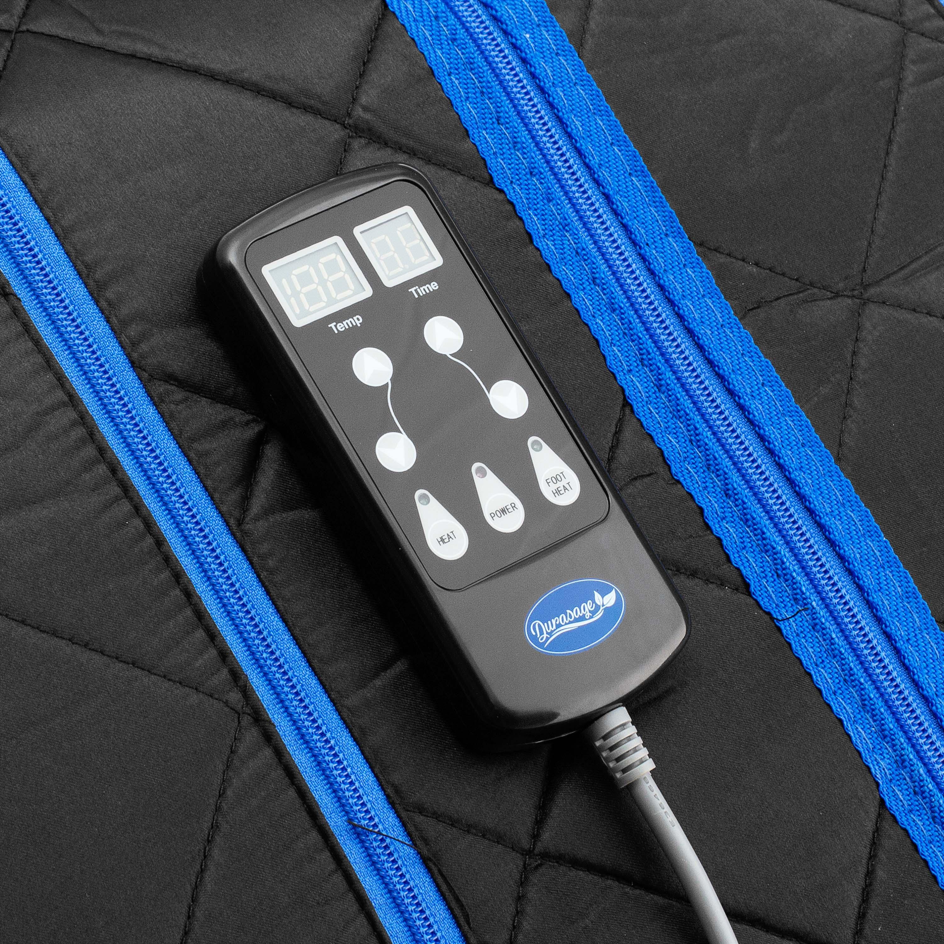 Durasage Personal Ultra Low Emf Portable Infrared Sauna for Relaxation at Home, with Handheld Remote Control, Heated Footpad and Chair