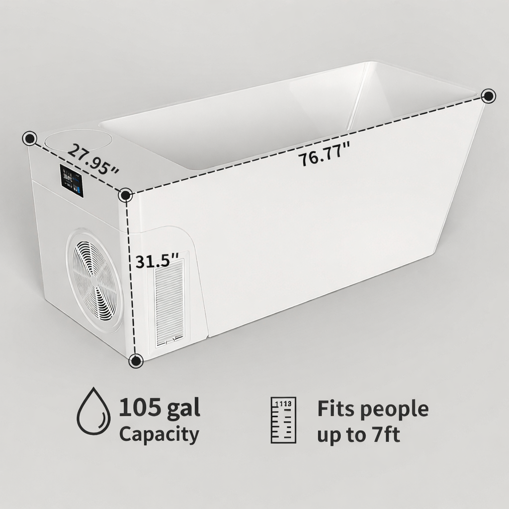 Avanto All-IN Hybrid Cold and Hot Commercial Grade Plunge w/ Built-In 1.5HP Chiller and Heater