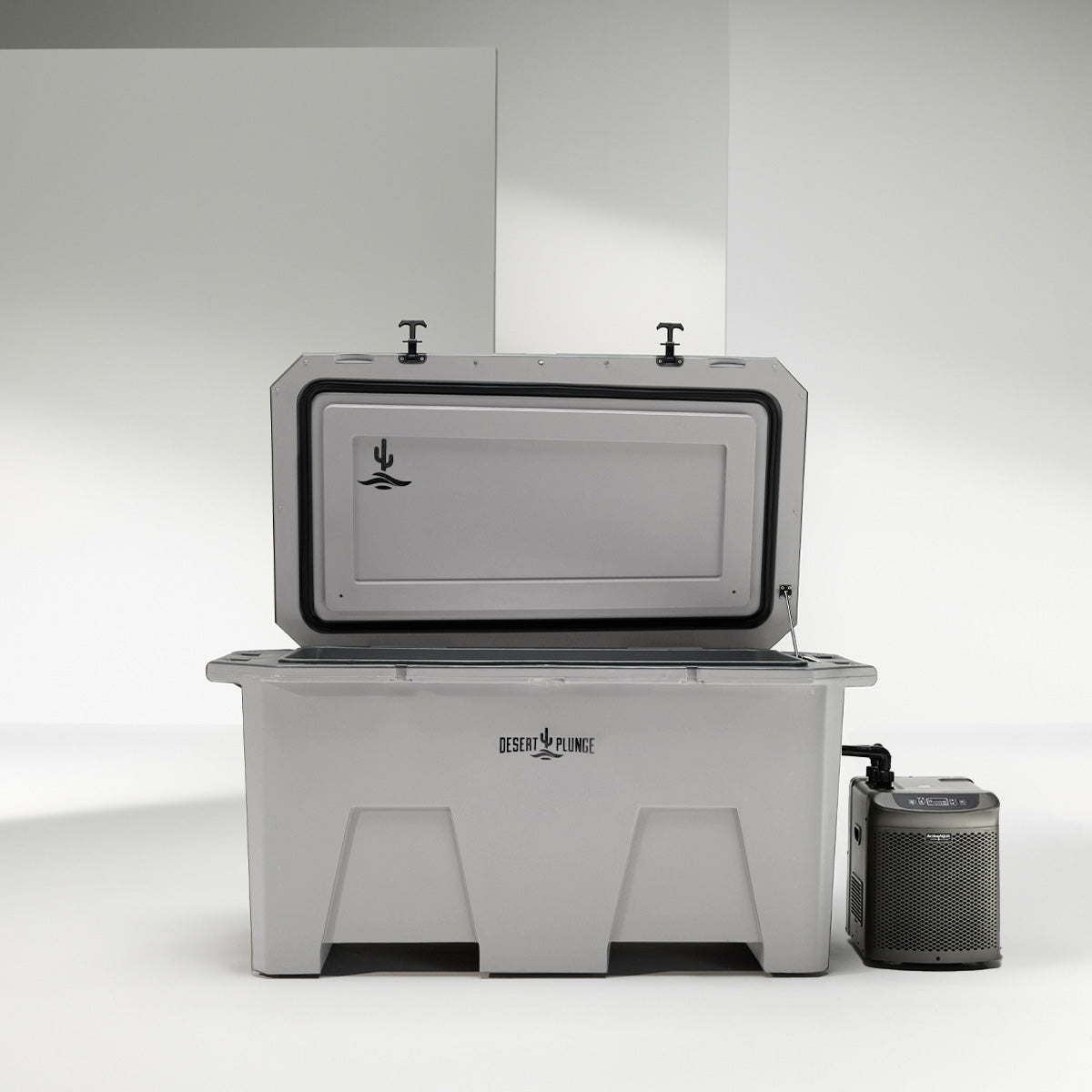 The Desert Plunge Exclusive Cold Plunge Tub w/ 1/4 HP Chiller - Gray