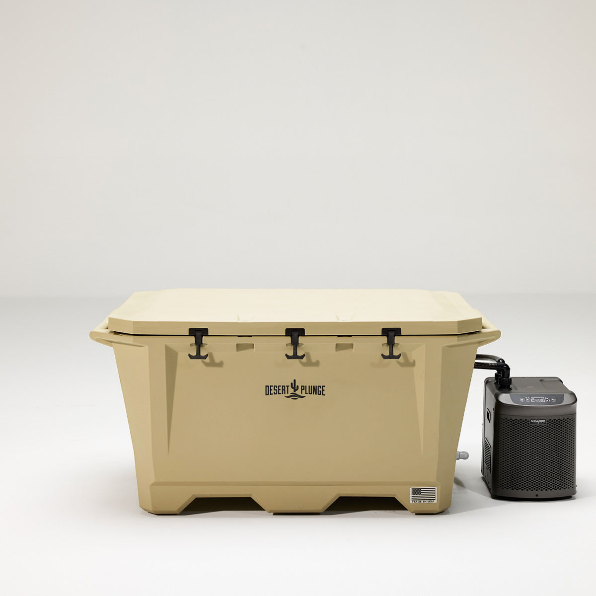 The Wide Grizzly 450 Cold Plunge Tub w/ 1/4 HP Chiller - Tan