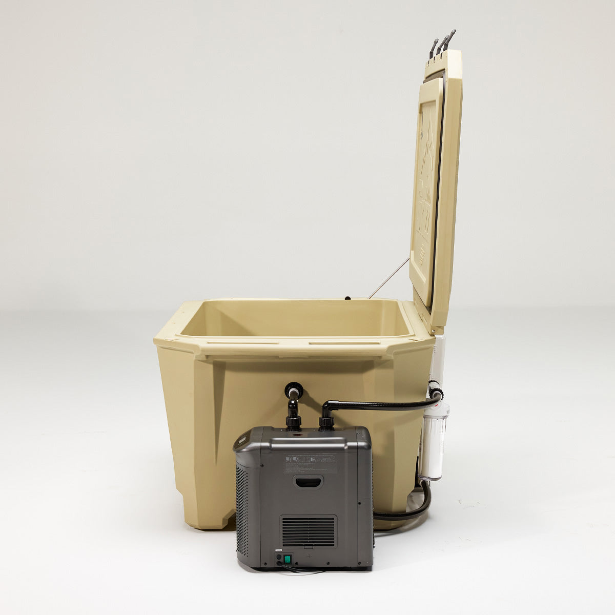 The Wide Grizzly 450 Cold Plunge Tub w/ 1/4 HP Chiller - Tan