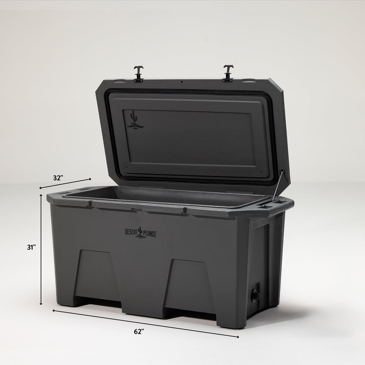 The Desert Plunge Exclusive Cold Plunge Tub DIY Tub Only-Chiller Ready -  Stealth Gray