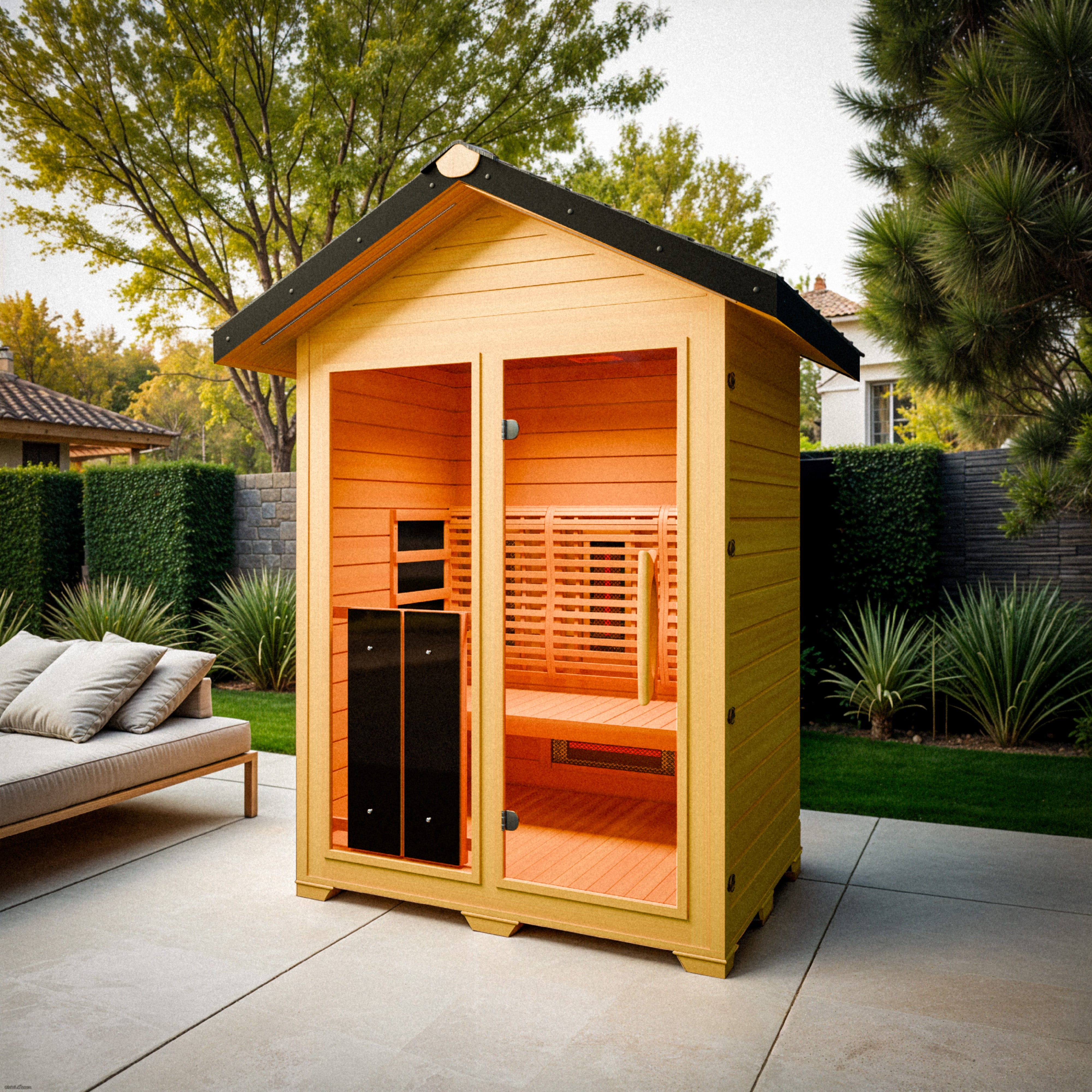 Medical Saunas Nature 6 3 Person Outdoor Traditional Dry Sauna