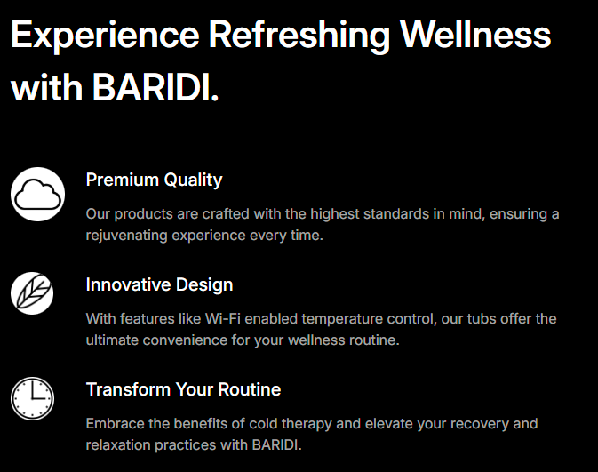 Baridi Inflatable Cold Plunge Tub w/ Premium Chiller