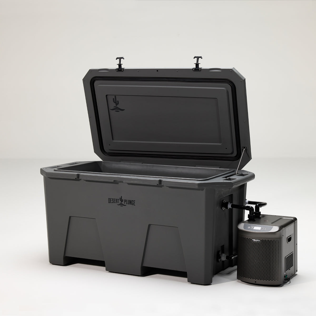 The Desert Plunge Exclusive Cold Plunge Tub w/ 1/4 HP Chiller - Stealth Gray