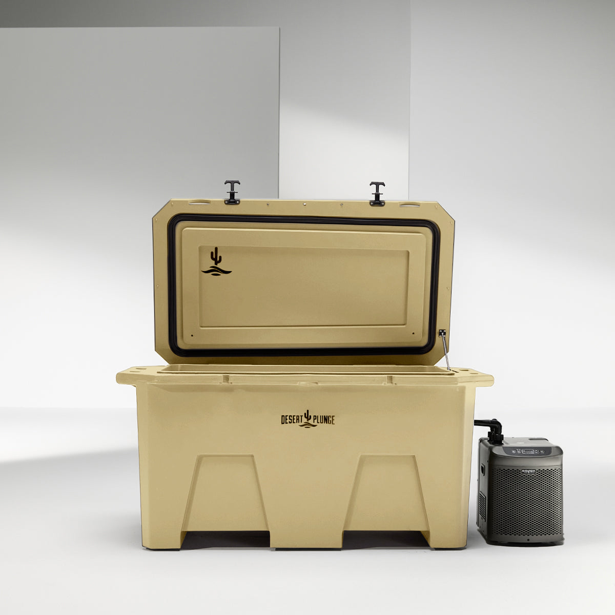 The Desert Plunge Exclusive Cold Plunge Tub w/ 1/4 HP Chiller -  Tan