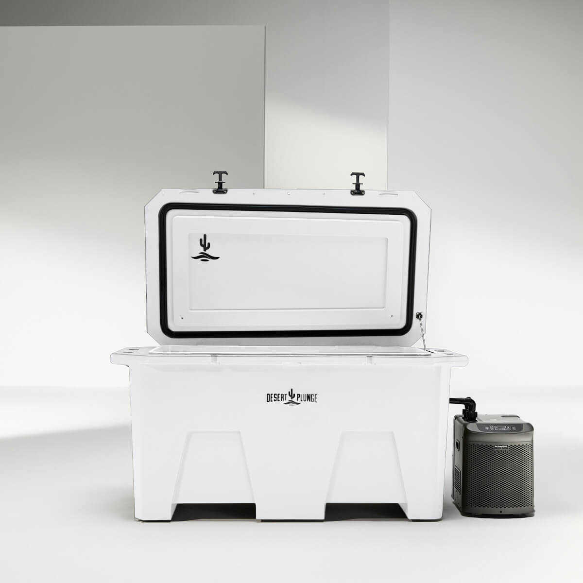 The Desert Plunge Exclusive Cold Plunge Tub w/ 1/4 HP Chiller - White