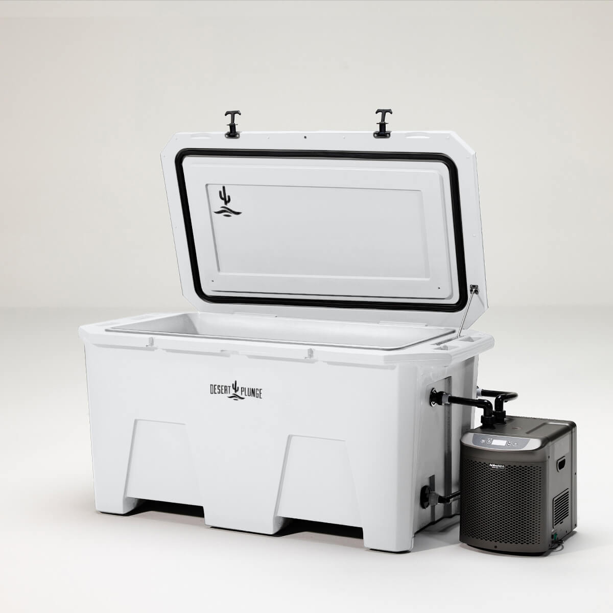 The Desert Plunge Exclusive Cold Plunge Tub w/ 1/4 HP Chiller - White