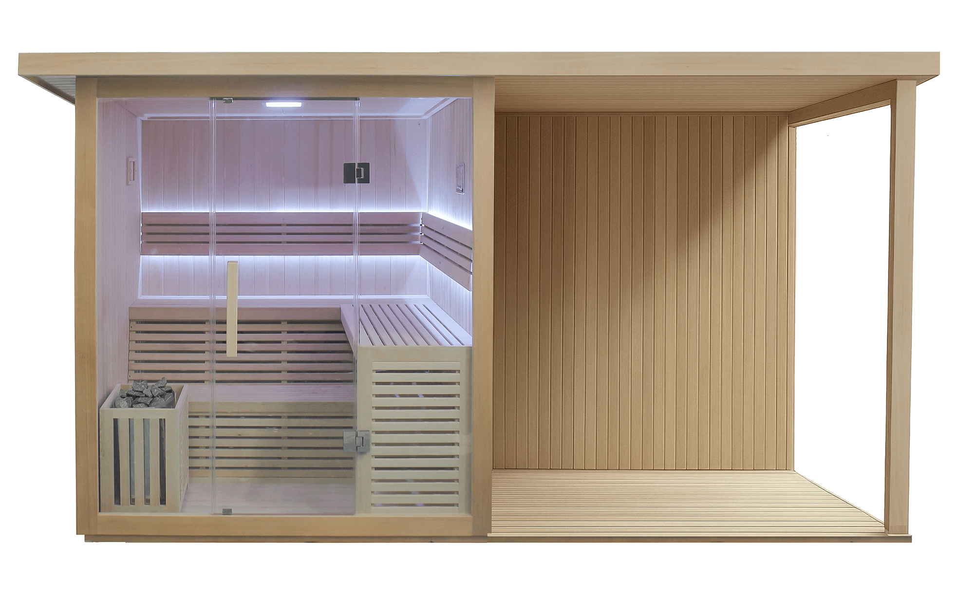 6 Person Extended Sauna & Acrylic Plunge