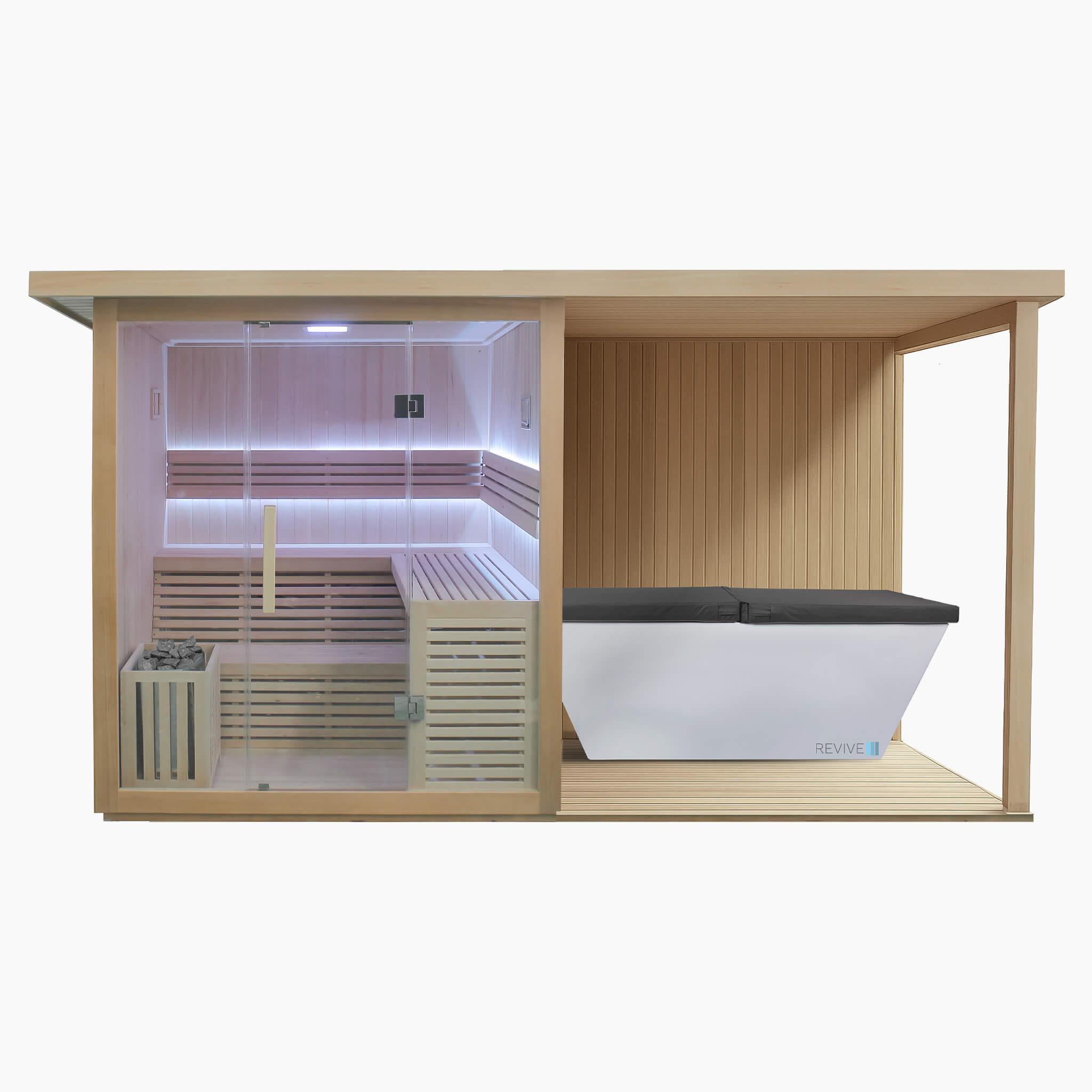 6 Person Extended Sauna & Acrylic Plunge
